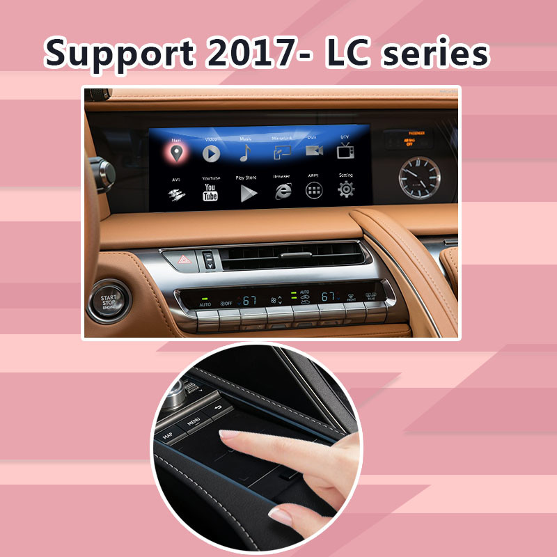 Lexus LC500 LC500h GPS Navigation Box video interface wireless carplay and android auto youtube Google play