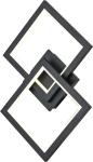 Simple Geometric Square Black Light Body Aluminum 20W 3000K Switch Control Wall