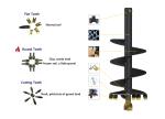 Excavator Attachment Powerful Earth Auger Ground Drill Dirt Rock