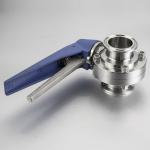 ASTM A270 Clamp Butterfly Valve Wafer Pneumatic End Sanitary Rjt
