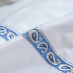 Jacquard Hotel Collection Linen Cover 100% Cotton Bed Sheets Nordic Style Ribbon