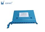 12 Port Fiber Optic Tray 358.3x264.4x25mm With Aluminum Blue Cover