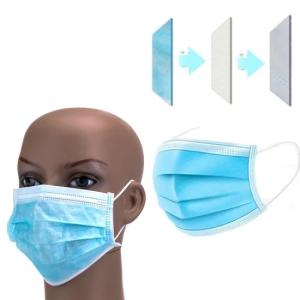 China Blue Disposable Respirator Mask , Disposable Dust Mask Without Fiberglass factory
