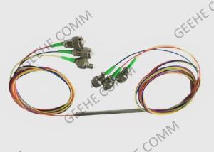 China Steel Tube Bare Fiber 250um 3×3 Fiber Optic Coupler with FC Connectors factory