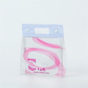 China Button Transparent Storage PVC Cosmetic Bag factory