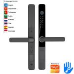 8 Language Digital Door Lock Fingerprint House Door Lock Zinc Alloy For Sliding