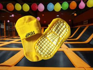 China Custom Jumpin Josephs Trampoline Park Socks , Non Slip Grip Socks , Trampoline Socks factory