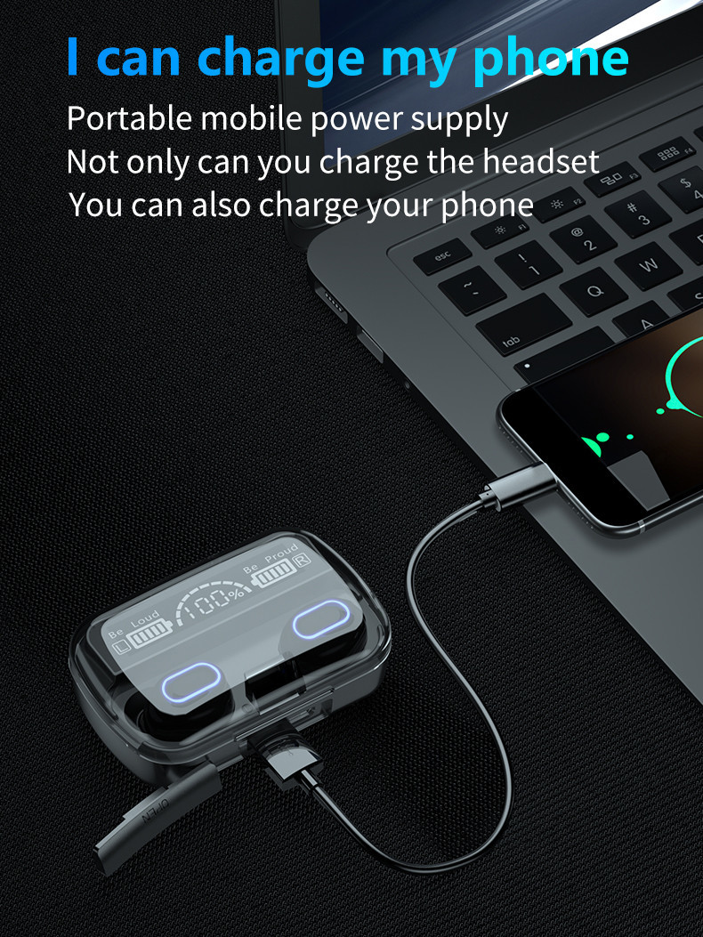 HSP HFP 50mAh Noise Cancelling Earphones 5.1 Bluetooth Random Switching