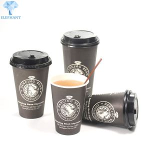 China 8Oz Custom Disposable Coffee Cups With Lids Eco Friendly on sale