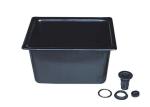 Black Acid Resistant Laboratory PP Sinks Lab Fittings 390*290*336mm