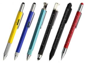 China mapping pen customzied logo metal tool pen Alumium barrel ball pen with stylus touch factory