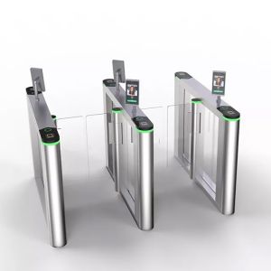 Automatic Swing Barrier Gate Electronic Face Recognition Fast Lane Speed