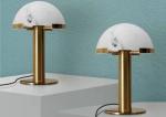 Mushroom Marble Shade LED Brass Sconce unique table lamps