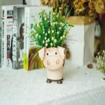 Funny Metal Animals Planter Pot Desktop Ornaments Home Decor Garden Pot