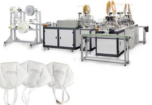China KN95 3 Ply Medical Face Mask Machine , 18KW Non Woven Mask Making Machine factory