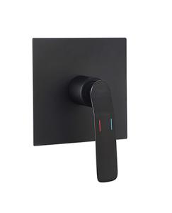 China Single lever concealed in-wall bath or shower mixer bathroom matt black brass tap faucet OEM factory