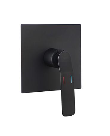 Single lever concealed in-wall bath or shower mixer bathroom matt black brass