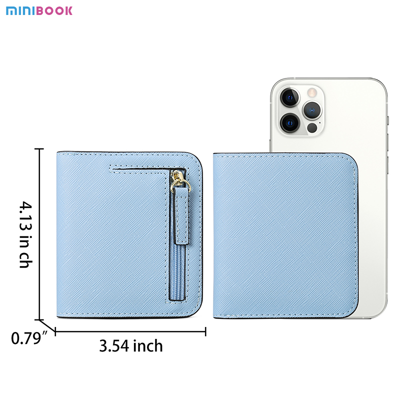 Anti-Theft Lady's Genuine Leather Wallet Short Fashion Cute Pocket Purse Three-fold Coin Bag Girl's Small Wallet
