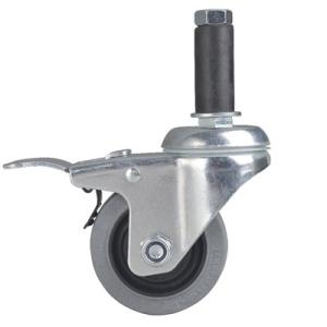 China 100KG ESD Caster Wheels With Brake 5 Inch Rubber Caster Wheels factory