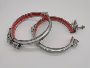 China Duct Hose 125mm Quick Release Band Clamp With Rubber factory