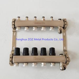 China ZZ18056 Stainless Steel Underfloor Heating Manifold with Adjust Valves factory
