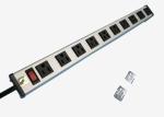 10 Way Outlets Multi Outlet Power Strip with Surge Protector / Circuit Breaker