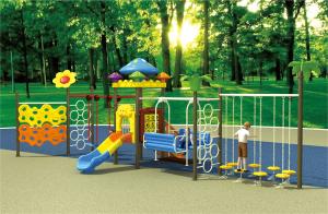 China newly design outdoor slide playground plastic playsets for daycare factory