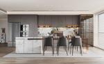 Kitchen Cabinet Modern Modular Built-In Wood Cupboard Complete Sets