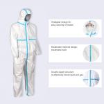Full Body Protection Suit Rubber Seal Disposable Isolation Gowns