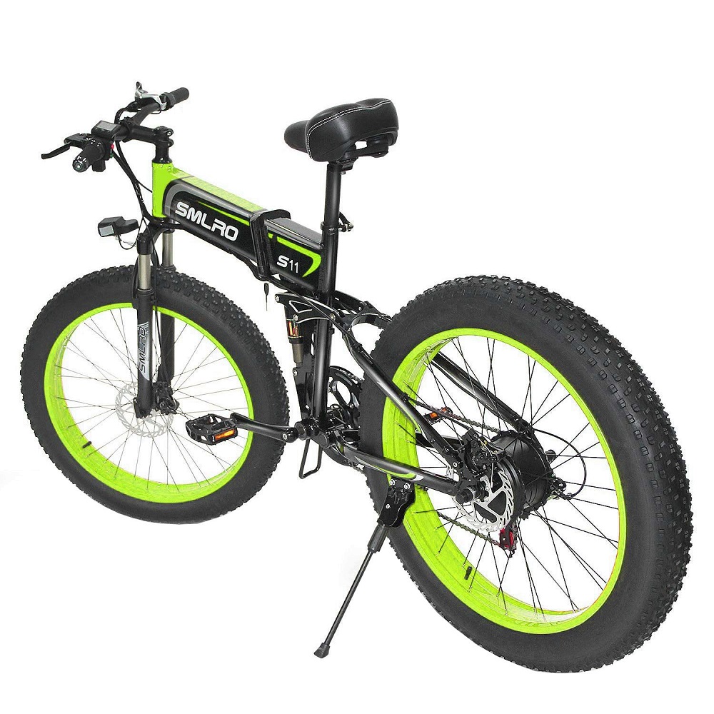 SMLRO S11 Fat Tire Folding Electric Bike , 30-50km/H 1000 Watt E Bike