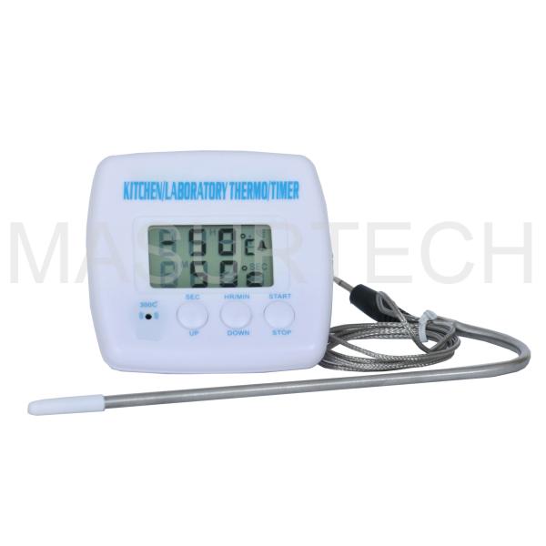Digital Timer Thermometer Alarm Clock Kitchen Cooking BBQ Food Timer Temperature