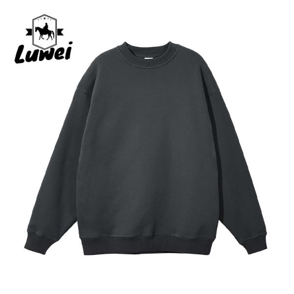 Premium Cut and Sew Oversized Blanket Crew Neck Heavyweight Felpa Essentials