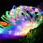 100m Twinkling Outdoor Patio String Lights Golden PVC Rubber Cable Type