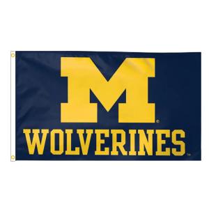 China Hanging Style Michigan Wolverines Flag Polyester 3x5ft Custom Size factory
