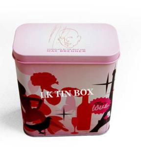 China Metal Rectangle Christmas Tin Box food gift containers For Chocolate Cookie Biscuit factory