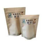Food grade Square bottom Kraft paper bag box pouch with zipper