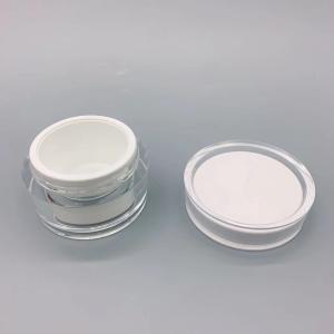 China Cylindrical Transparent Empty Cream Jars Housing Inside White Eye Cream factory