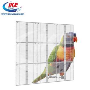 China HD Mesh 3D Transparent LED Module Glass Transparent Advertising Display factory