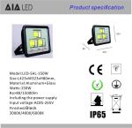 New aluminum waterproof IP66 led flood light COB 150W LED Flood light fixture