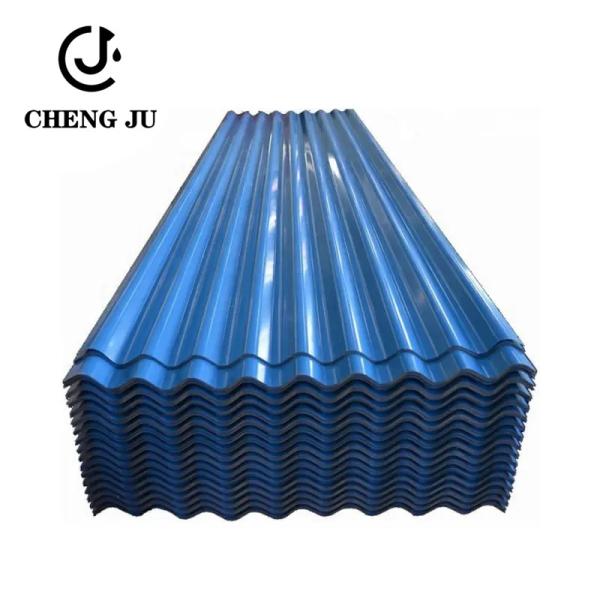 Corrugated Galvanized Steel Roofing Sheets Blue Color Corrugate Roofing Steel