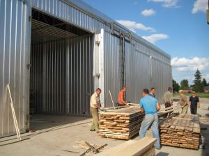 China 75 Cubic Meter Wood Kiln Drying Machine , Industrial Wood Dryers CE Approved factory