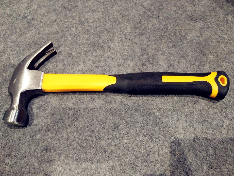 16OZ steel Claw Hammer(XL-0014-1), polishing surface, rubber handle, good price hand tools