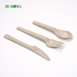 China Custom Biodegradable Disposable Cutlery Sugarcane Bagasse Knife Fork Spoon factory