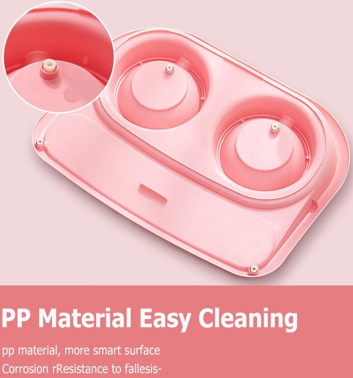 Non Slip Plastic Feeding Dishes No Spill Pet Dog Cat Double Food Water Bowl For Cat Dog, Premium Colorful Dog Water Food