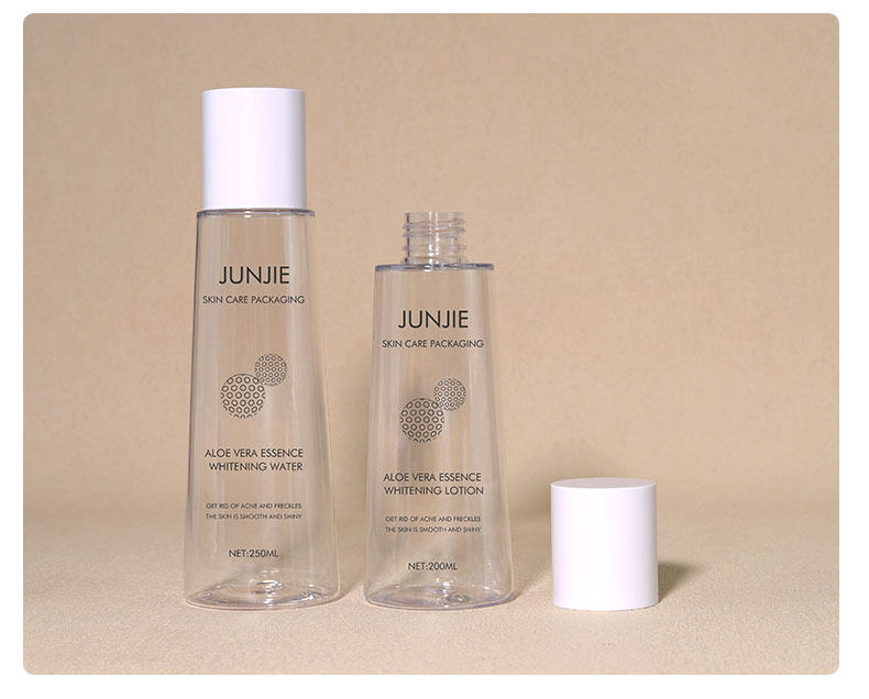 250ml 200ml PET Bottles Transparent Empty Plastic Bottle With PE Collar Material