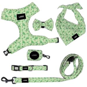 China Soft No Pull Luxury Adjustable Pet Harness Dog Harness Collar Leash Set XS-XL factory