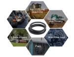Scarifiers Rubber V Belt Top Width 38mm Depth 25mm