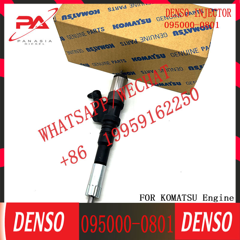 0950000801 Original Auto Parts Diesel Fuel Injector Engine Common Rail Injector 6156-11-3100 095000-0801