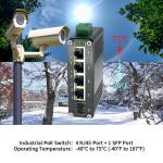 12VDC-48VDC Industrial Small Poe Switch 5 Port Injector