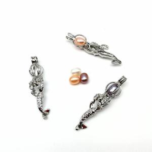 China Silver Plated Skull Ghost Pearl Cage Bead Cage Pendant Essential Oil Diffuser Lockets Jewelry factory